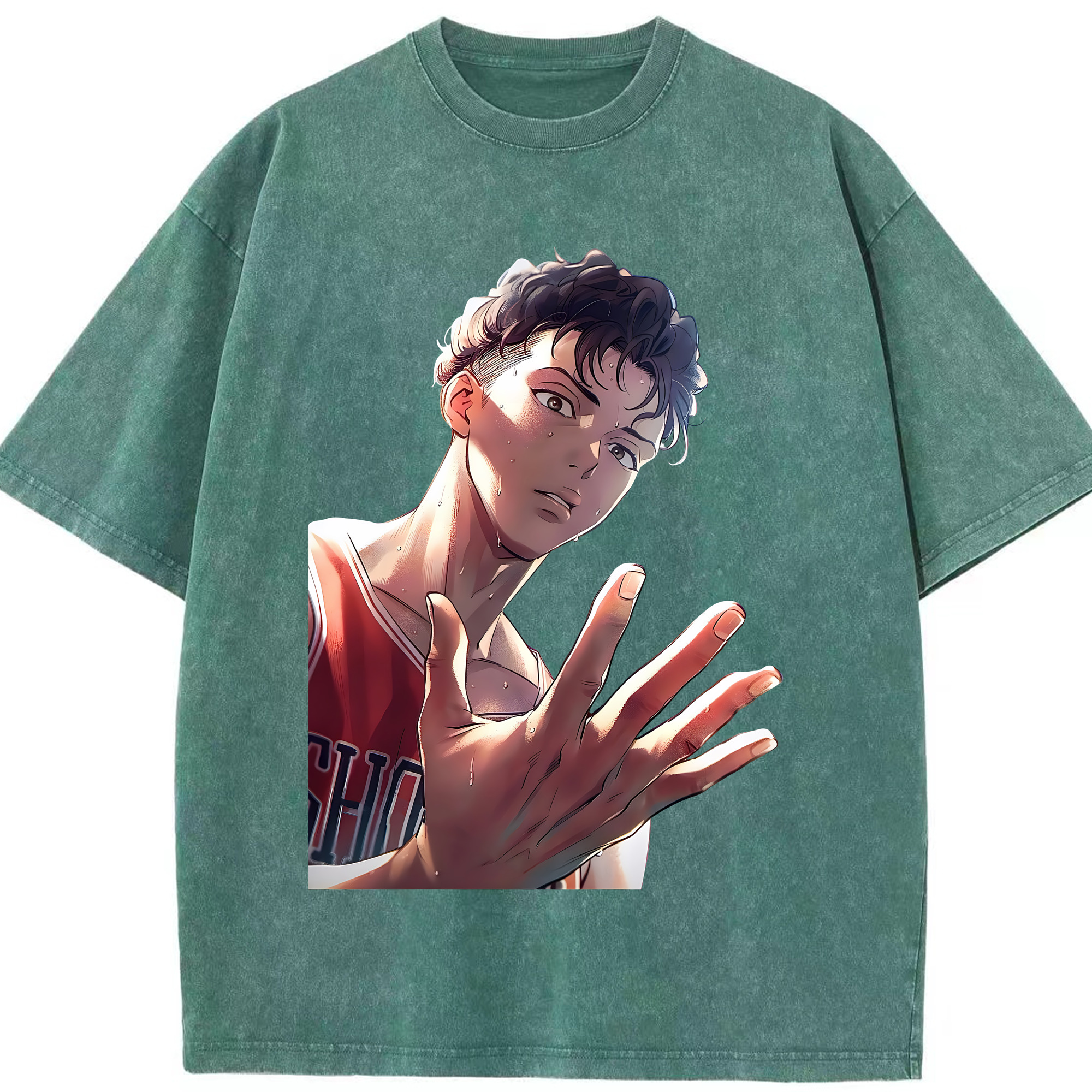 （画像用） SLAM DUNK／スラムダンク 綿100% ヴィンテージ風 半袖Tシャツ（フロントプリント）